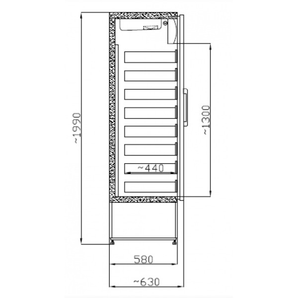 Vitrină frigorifică pentru farmacii  AP 635 INOX (SCHA 401)