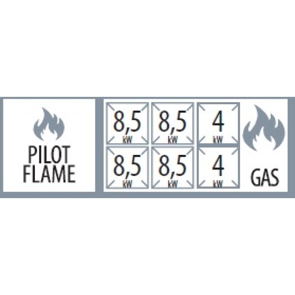 Mașină de gătit pe gaz cu 6 arzătoare  SPS 7012A G