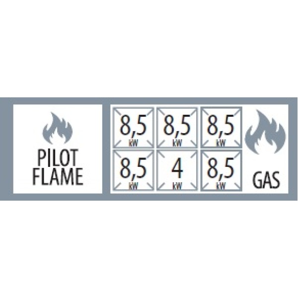 Mașină de gătit pe gaz cu 6 arzătoare  SPS 7012B G