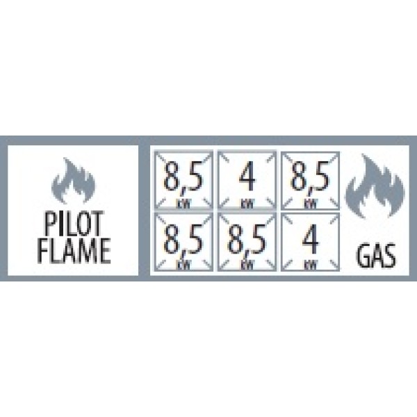 Mașină de gătit pe gaz cu 6 arzătoare pe suport  SPS 7120 G