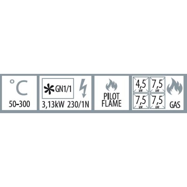 Mașină de gătit pe gaz cu 4 arzătoare  SPT 780/11 GE