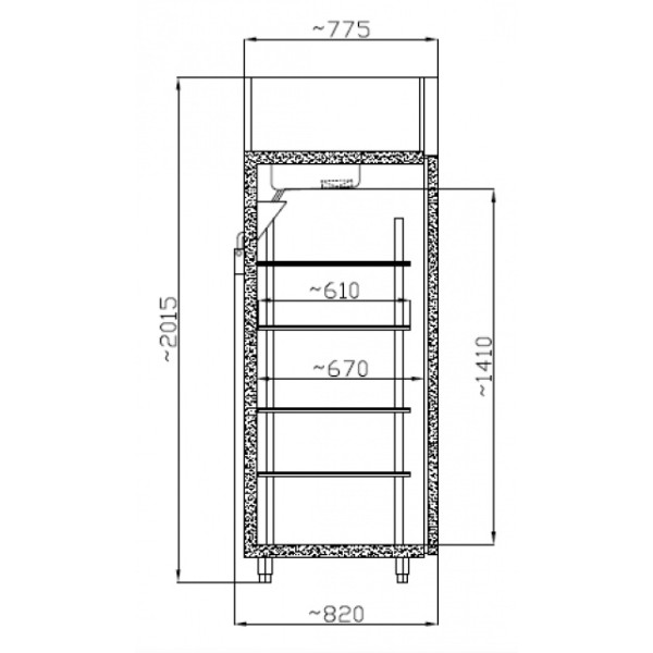 Dulap frigorific  CC GASTRO 700 INOX (SCH 700 GN INOX)