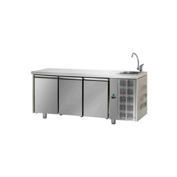 TF03MIDGNL  Masă refrigerată cu 3 uși și spălător
