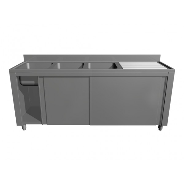 Spălător cu trei cuve cu picurător