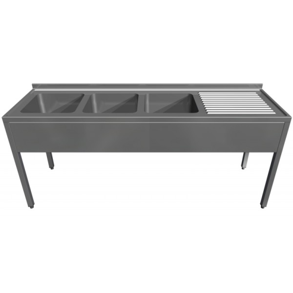 Spălător cu trei cuve cu picurător