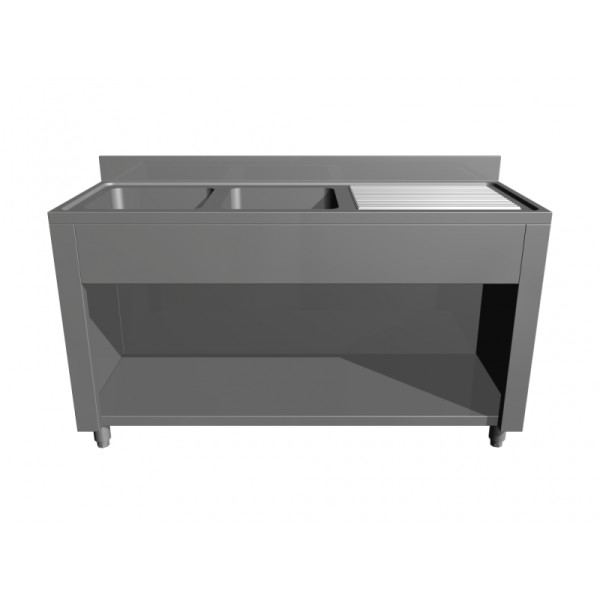 Spălător cu două cuve cu picurător