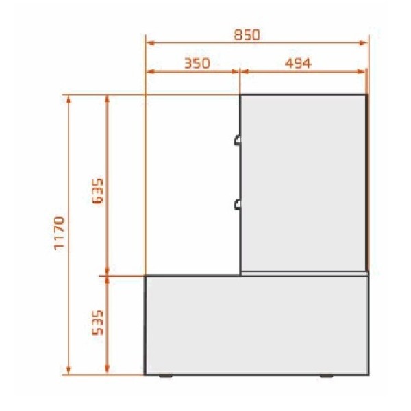 Vitrină frigorifică de înghețată pentru 8 cuve  LMI INSU 8
