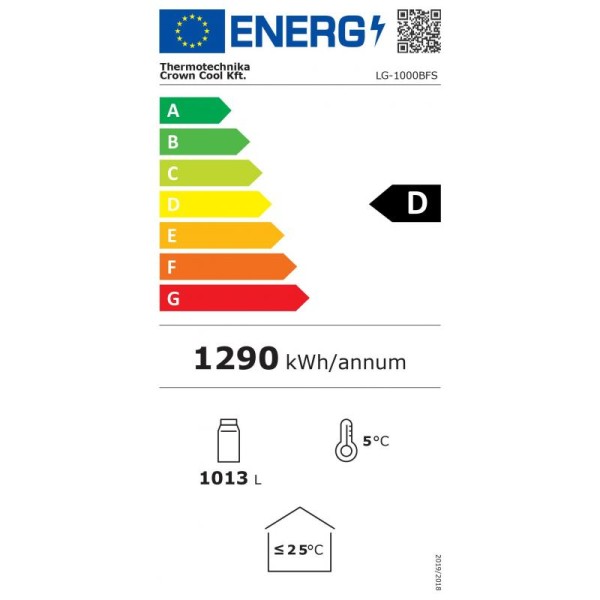 Vitrină frigorifică verticală  LG-1000BFS