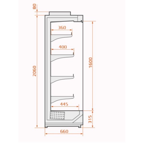 Raft frigorific pentru agregat extern  RCH Hercules 66.206 2,5