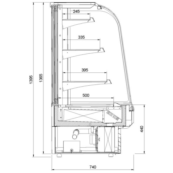 Vitrină frigorifică de prezentare  C-1 TS/Z 60/CH TOSTI