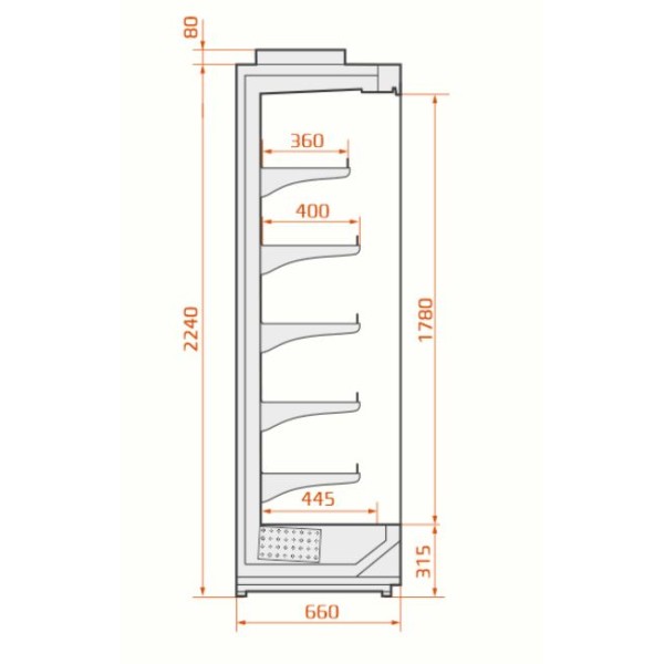 Raft frigorific pentru agregat extern  RCH Hercules 66.224 3,75