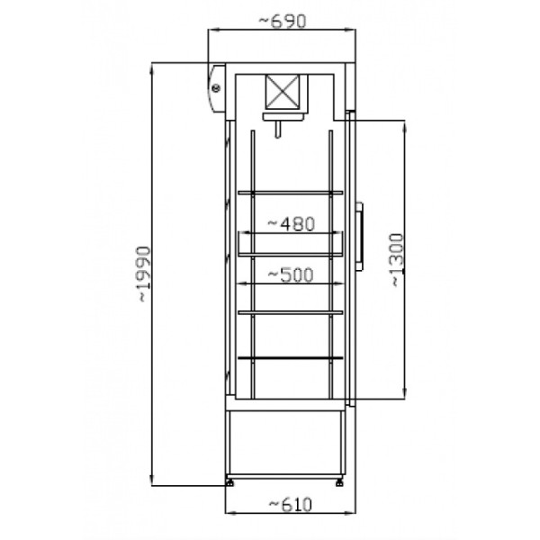 Vitrină frigorifică verticală  CC 725 GD+ (SCH 602)