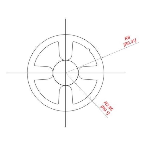 Profil pentru rigidizare, Ø16 mm, aluminiu