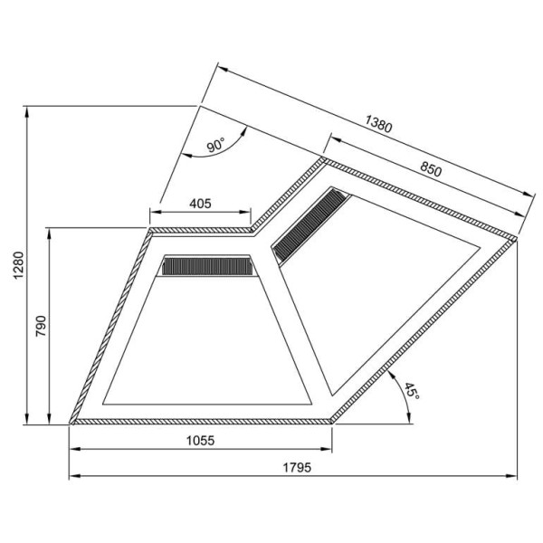 Element de colţ interior  C-1  CL NW/90/NE CARMELLA