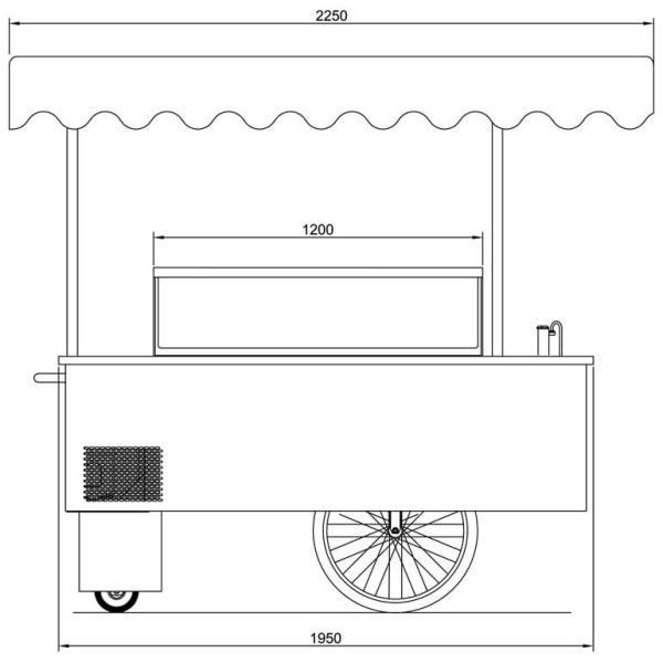 Vitrină mobilă pentru îngheţată  K-1 RK 7 RIKSHA