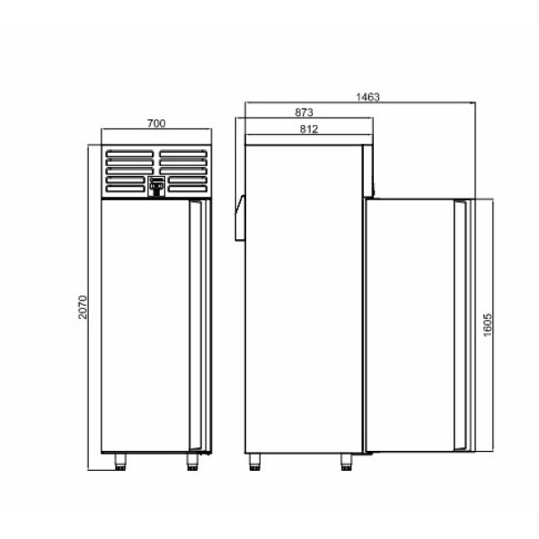 Congelator  Dulap congelare  KHP-VF7SD INOX (VTS 610 N CR)