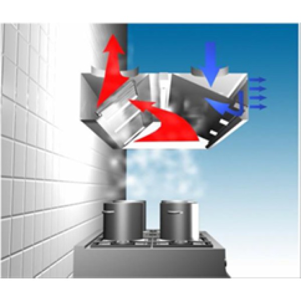 Hotă de perete cu inducție și compensare  HT140_