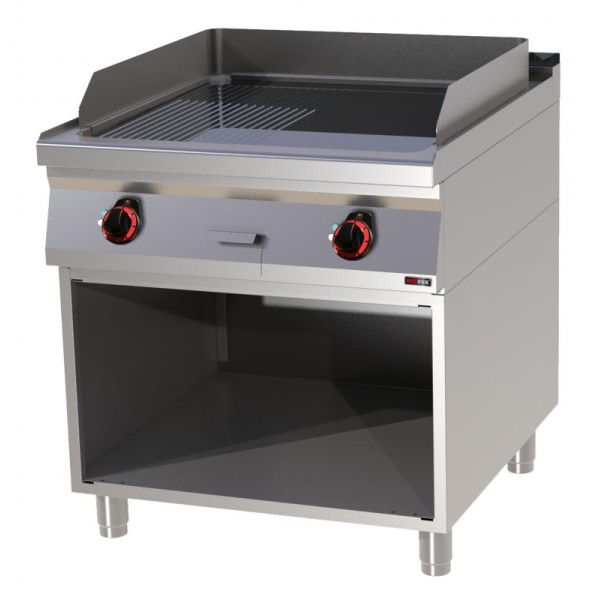 Grătar electric  cromat 1/2 neted şi 1/2 striat  FTHRC 90/80 E