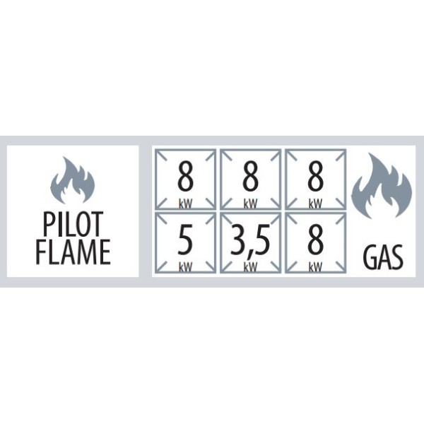 Maşină de gătit pe gaz cu 6 arzătoare  SP 90/120 G