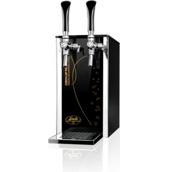 Răcitor de bere și băuturi cu doi robineți  PYGMY 25/K Exclusive New Green Line (Lindr)