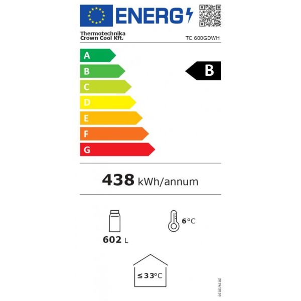 Vitrină frigorifică verticală  TC 600GD (J-600 GD)