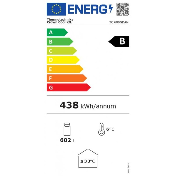 Vitrină frigorifică verticală  TC 600GD (J-600 GD)
