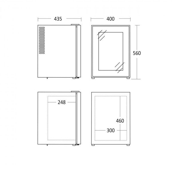 Vitrină frigorifică tip minibar  MB 34 BGD