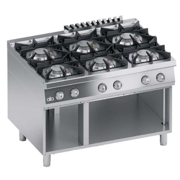 Mașină de gătit pe gaz cu 6 arzătoare pe suport deschis  K4GCUS15VV