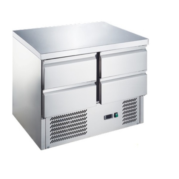 Masă frigorifică cu 4 sertare din inox  KH-S901-4D-HC