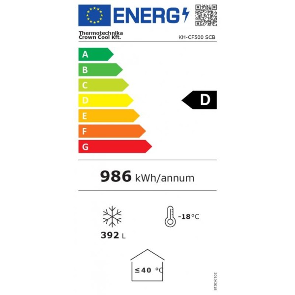 Ladă congelatoare cu geamuri glisante curbate  UDD 500 SCBG (KH-CF500 SCB)
