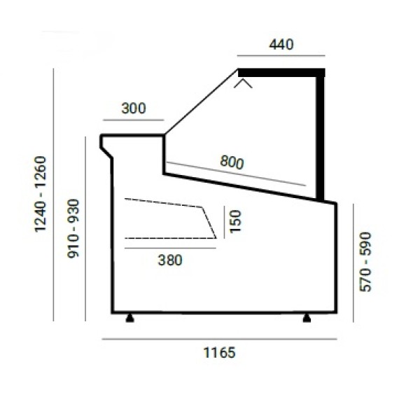 Vitrină frigorifică orizontală  WCh-8/1 Carmen 2000 LS