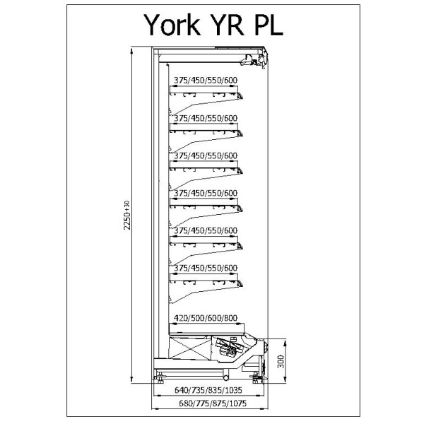 Raft frigorific cu agregat extern  R-1 YR 187/70 YORK PLUS