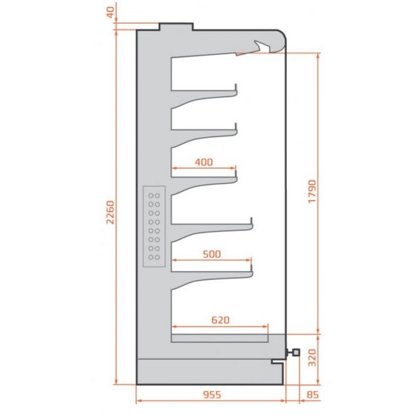 Raft frigorific de perete cu agregat extern  RCO Octans 05 2,15