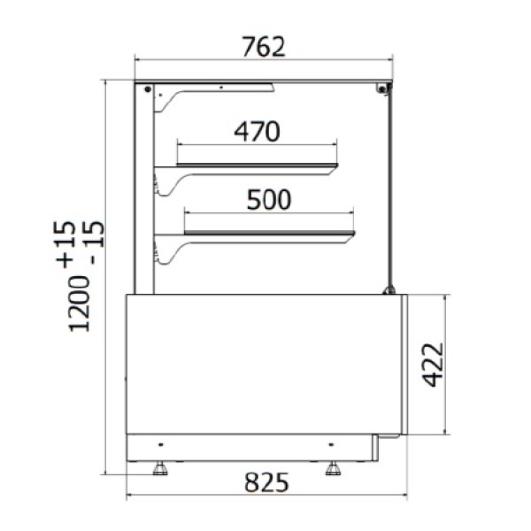 Vitrină frigorifică de cofetărie și patiserie  C-1 LM 130/CH LUMINA MINI