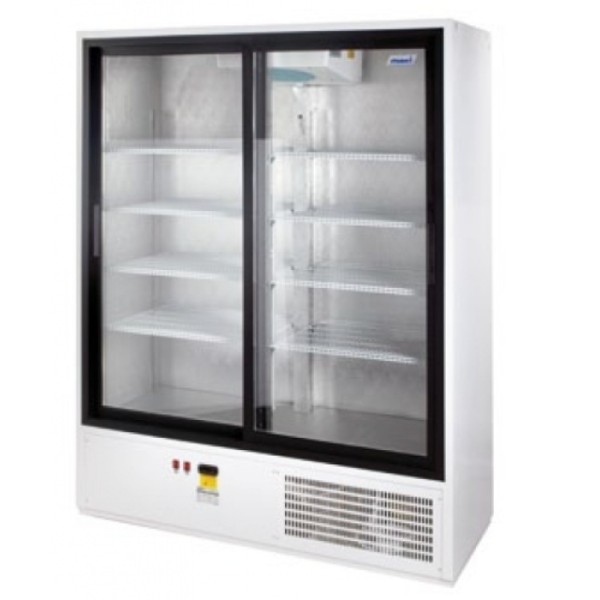 Vitrină frigorifică verticală cu uşi glisante  CC 1600 SGD (SCH 1400R)