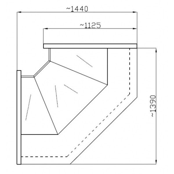 Element de colț interior (90°)  NCH I W