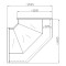 Element de colţ interior (90°) cu geam curbat  NCH IM W 1,4/1,2
