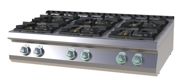SP 7012 G - Gas range with 6 burners
