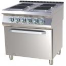 SPQT 780/11 E - Electric range with 4 plates and convection oven