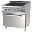 SPLT 780/11 E - Electric range with 4-piece plate and convection oven