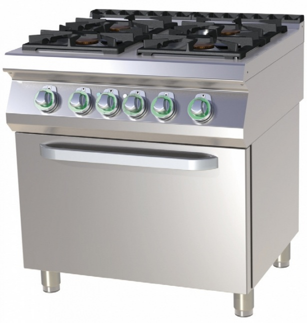 SPT 780/21 G - Gas range with 4 burner and static oven
