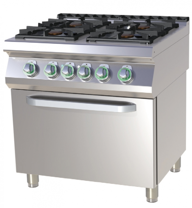 SPST 780/21 G - Gas range with 4 burners and gas static oven