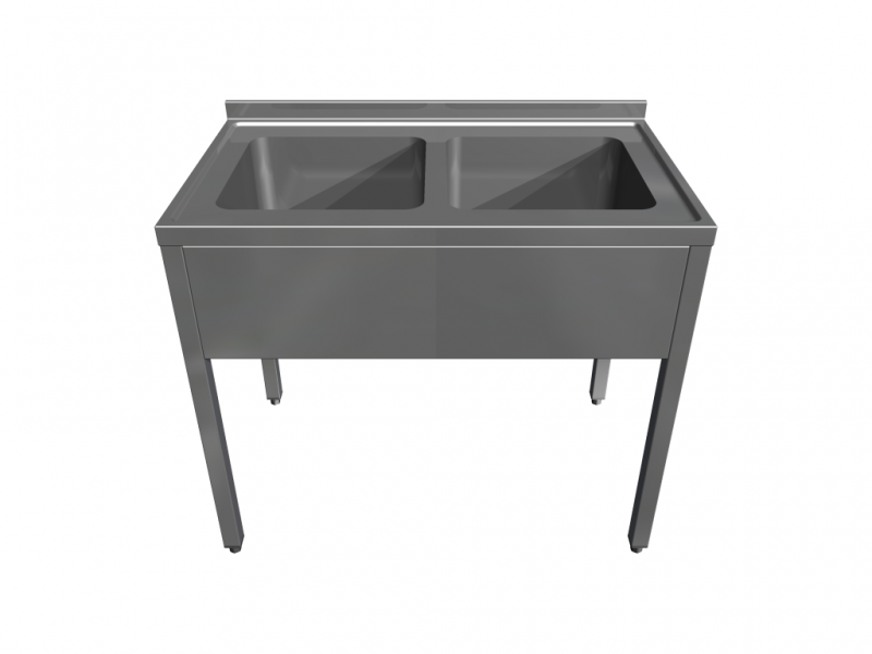  Double stainless steel sink