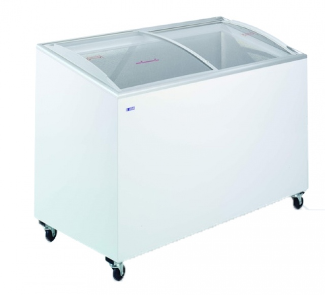 UDD 300 SCEB (KH-CF300 SCEB) Deepfreezer angle top, curved glass