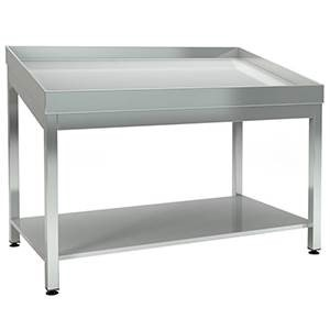 Stainless steel table for fish exposure