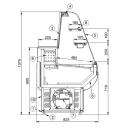 Vitrină frigorifică orizontală cu geam curbat | LCG Gemini SL H 1,0