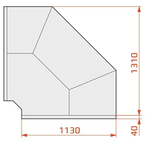 LCD DORADO EXT90 - External corner counter 90°