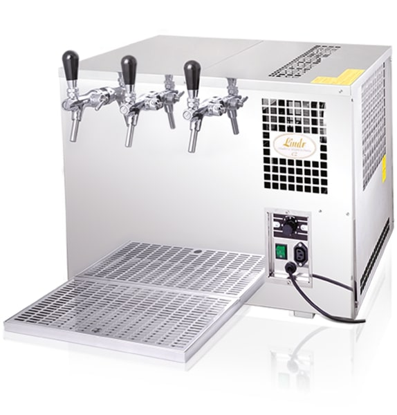 AS-110 Inox Green Line | Tropical beer cooler with 3 taps (CO2)