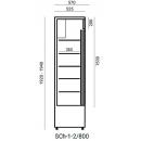 Vitrină frigorifică verticală | SCH-1-2/800 WESTA