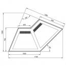 Vitrină frigorifică de colţ interior | C-1 CL NW/90/CH CARMELLA